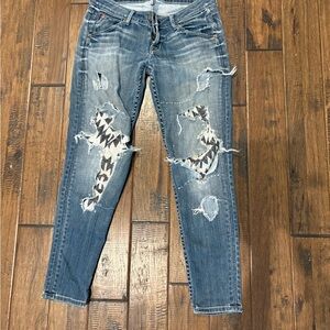 Hudson Jeans Light Blue Distressed Skinny Jeans
